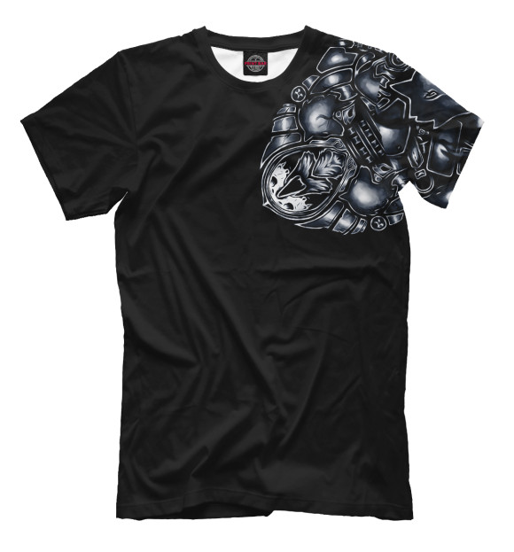 Мужская футболка с изображением Доспехи цвета Белый