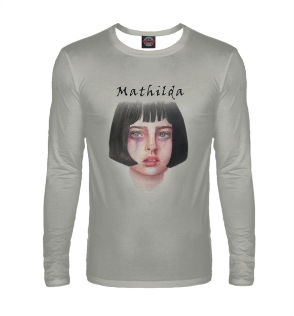 Мужской лонгслив с изображением Mathilda from Leon цвета Белый