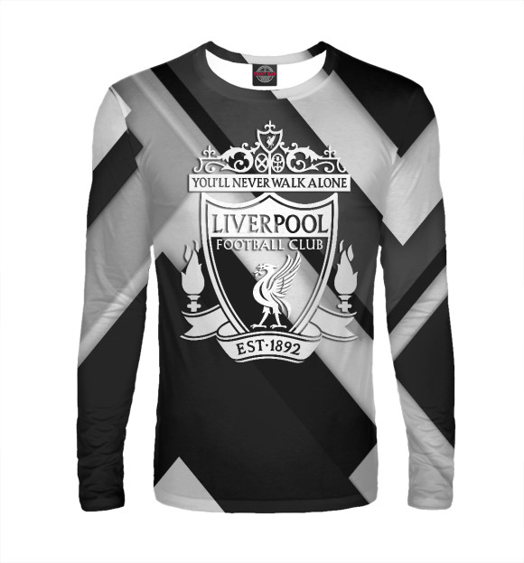 Мужской лонгслив с изображением Liverpool | Ливерпуль цвета Белый