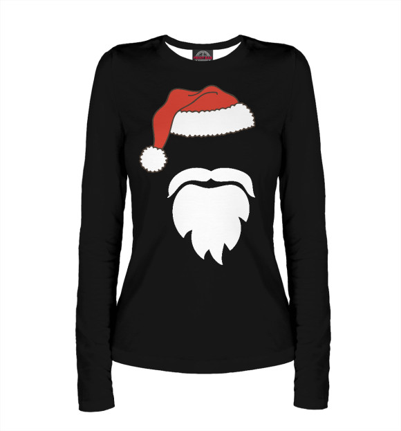 Женский лонгслив с изображением Новый год цвета Белый