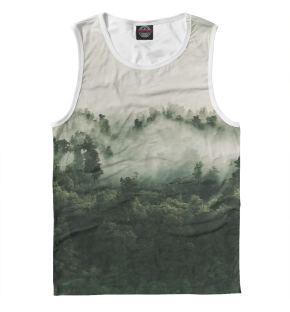 Майка для мальчика с изображением Лес цвета Белый
