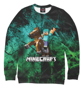 Женский свитшот МАЙНКРАФТ НА КОНЕ MINECRAFT