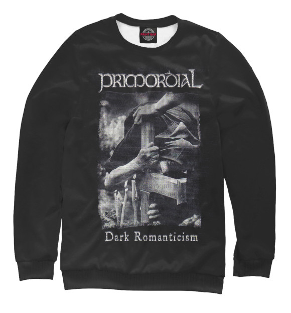 Женский свитшот с изображением Primordial цвета Белый