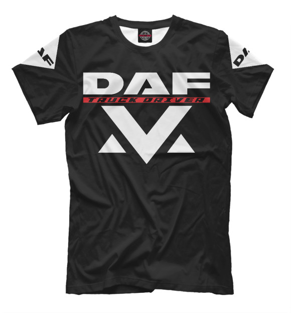Футболка для мальчиков с изображением DAF \ Дальнобойщик цвета Белый