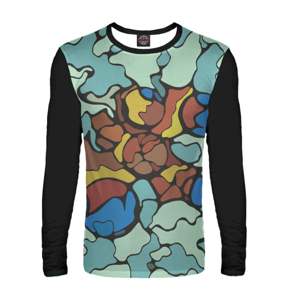 Мужской лонгслив с изображением Нейроосень цвета Белый