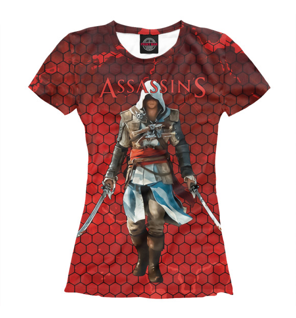 Женская футболка с изображением Assassin's Creed цвета Белый
