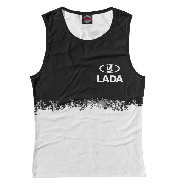Майка для девочки с изображением LADA | Наш бренд +краски цвета Белый