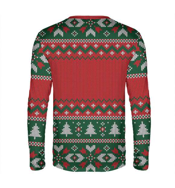 Мужской лонгслив с изображением Неприличные Олени цвета Белый