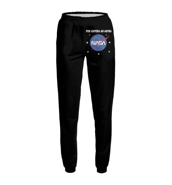 Женские спортивные штаны с изображением NASA цвета Белый