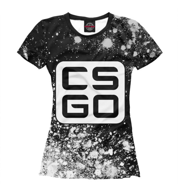 Женская футболка с изображением КСГО - Взрыв цвета Белый