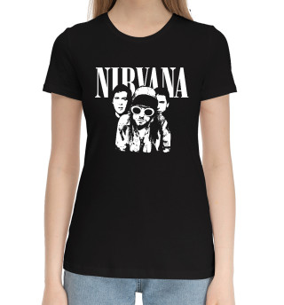 Женская хлопковая футболка Nirvana
