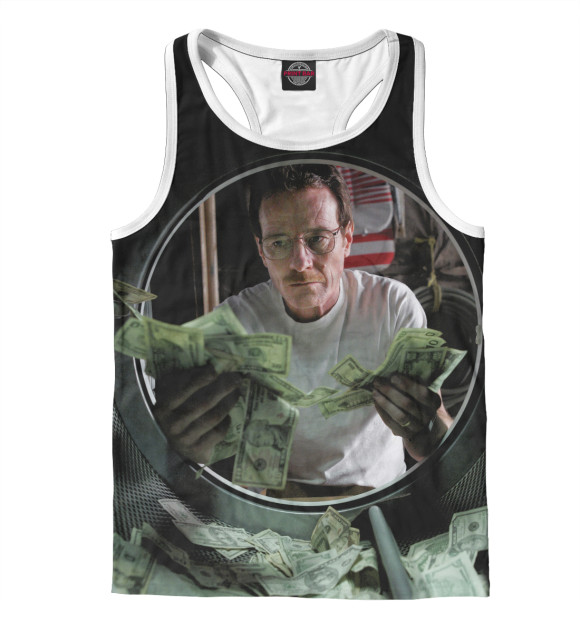 Мужская майка-борцовка с притом Breaking Bad цвета Белый Мужская майка-борцовка с изображением Breaking Bad цвета Белый