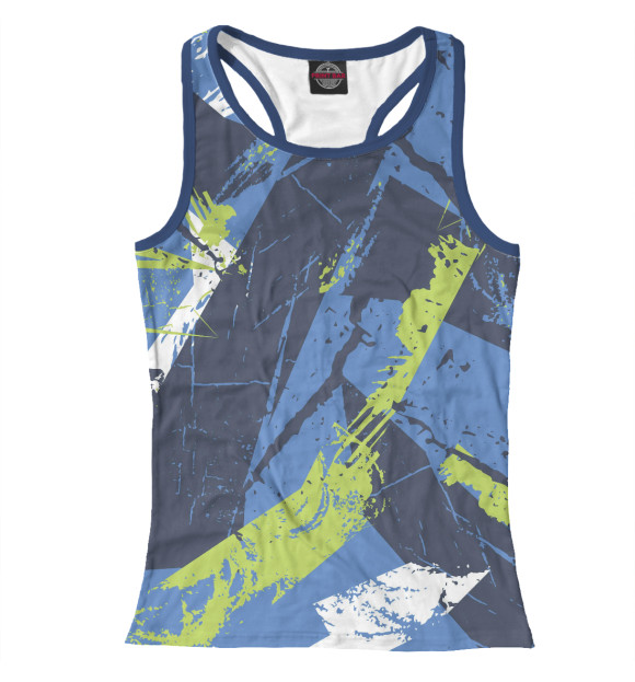 Женская майка-борцовка с изображением Спортивный стиль цвета Белый