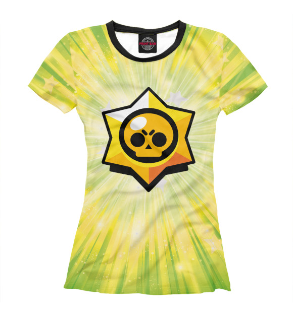 Женская футболка с изображением Brawl Stars цвета Белый