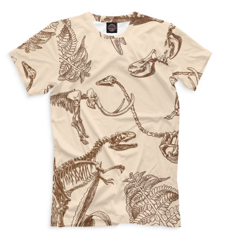 Мужская футболка Скелеты динозавров