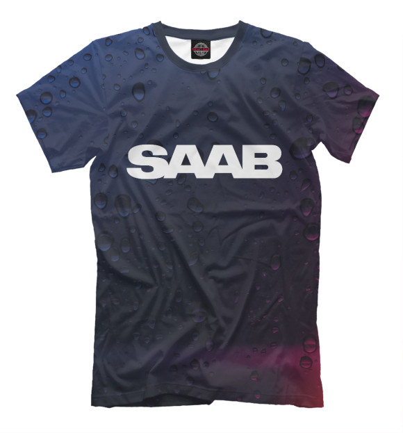 Футболка для мальчиков с изображением SAAB / Сааб цвета Белый