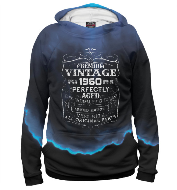 Женское худи с изображением 61 Years Old 1960 Vintage цвета Белый