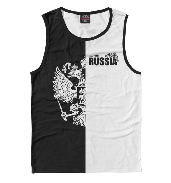 Мужская майка с изображением National team Russia цвета Белый