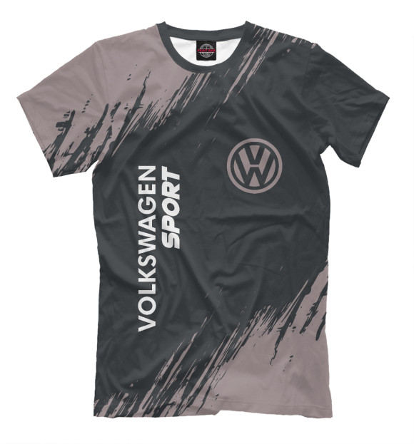 Мужская футболка с изображением Volkswagen | Sport цвета Белый