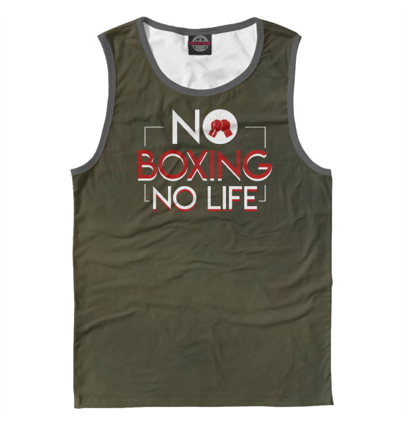 Майка для мальчика с изображением No Boxing No Life цвета Белый