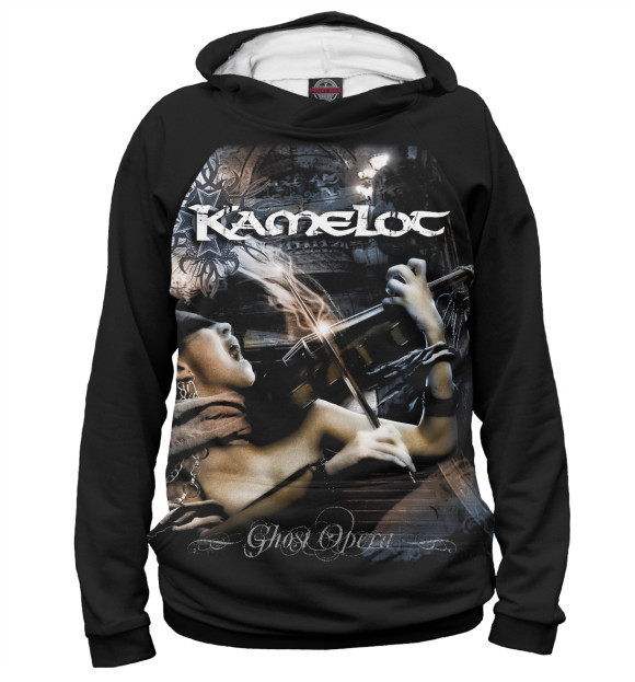 Женское худи с изображением Kamelot цвета Белый