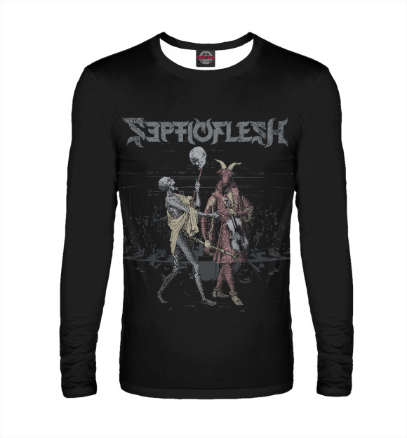 Мужской лонгслив с изображением Septicflesh цвета Белый