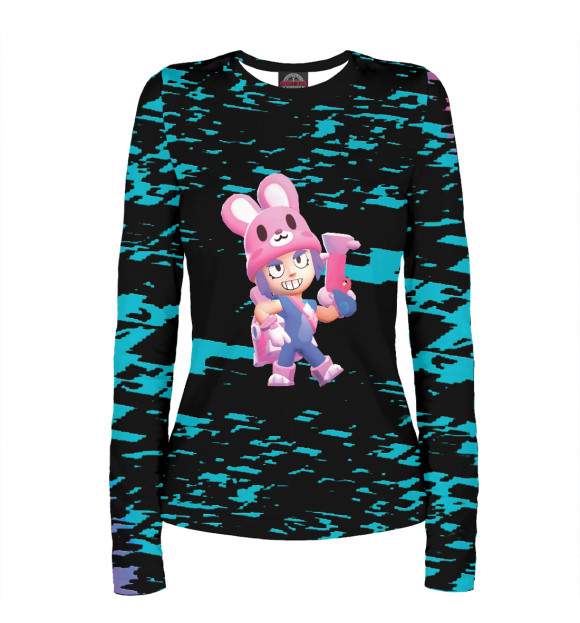 Женский лонгслив с изображением Brawl Stars цвета Белый