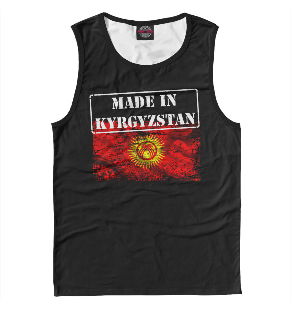 Майка для мальчика с изображением Кыргызстан цвета Белый
