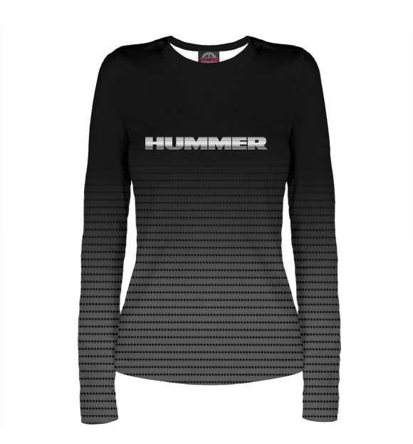 Женский лонгслив с изображением Hummer цвета Белый