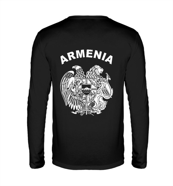 Мужской лонгслив с изображением Armenia цвета Белый