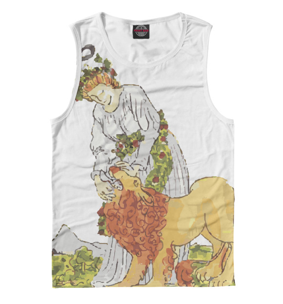 Мужская майка с изображением Таро Уэйта - Сила цвета Белый