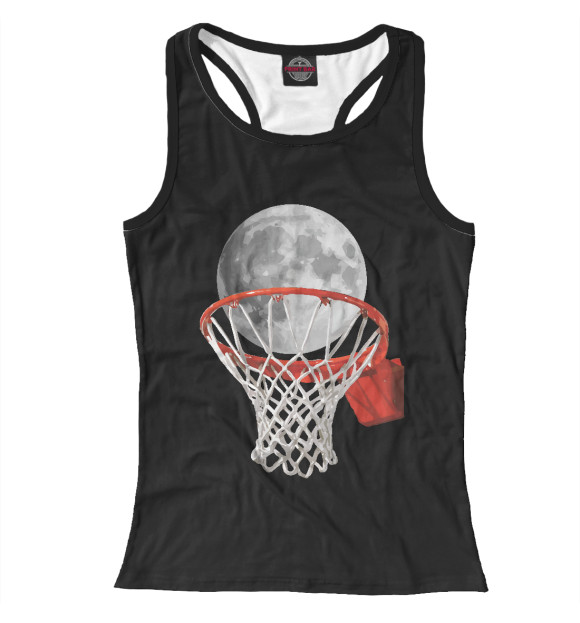 Женская майка-борцовка с изображением Planet Basketball цвета Белый