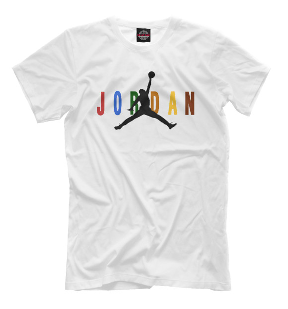 Мужская футболка с изображением Майкл Джордан цвета Белый