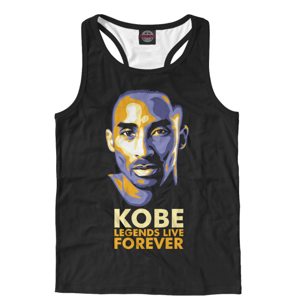 Мужская майка-борцовка с изображением Kobe Bryant цвета Белый