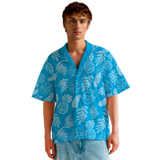 Мужская гавайская рубашка Пальмы и ананасы