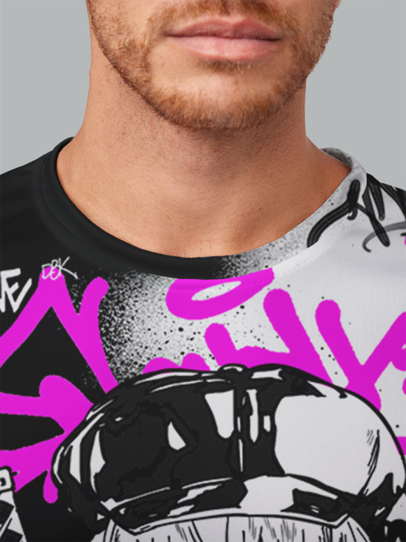 Мужской свитшот с изображением Аниме Хаос цвета Белый