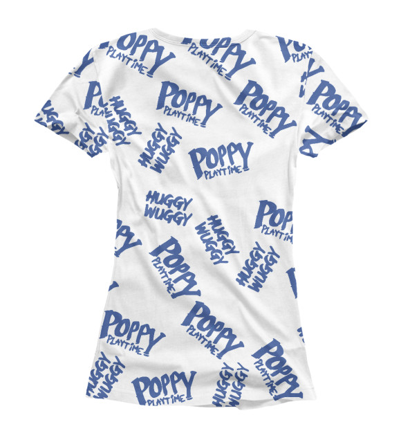 Футболка для девочек с изображением Poppy Playtime цвета Белый