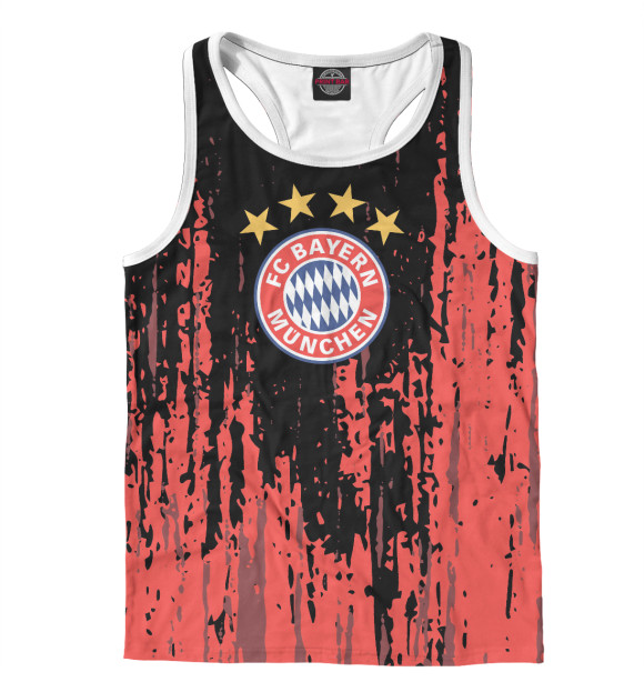 Мужская майка-борцовка с изображением Bayern Munchen цвета Белый