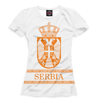Женская футболка Serbia