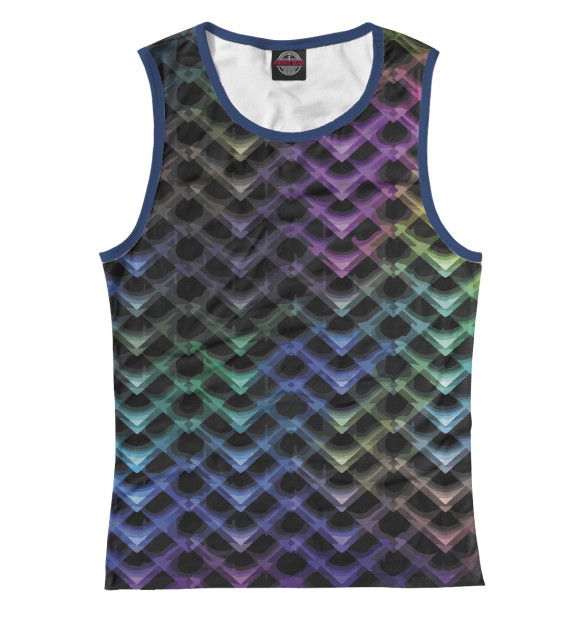Женская майка с изображением Abstract pattern цвета Белый