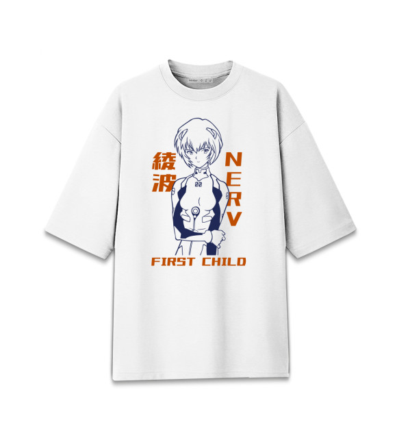 Женская футболка оверсайз с изображением Рей цвета Белый