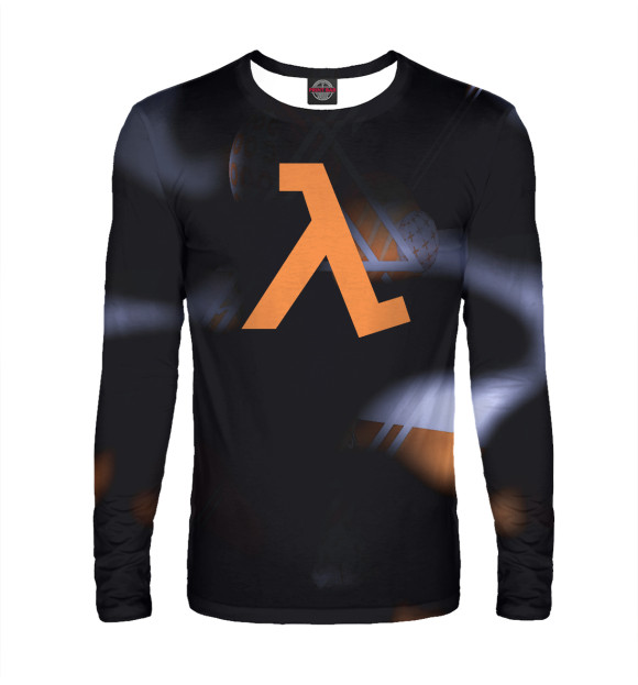 Мужской лонгслив с изображением Half-Life цвета Белый