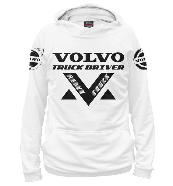 Женское худи с изображением Volvo цвета Белый