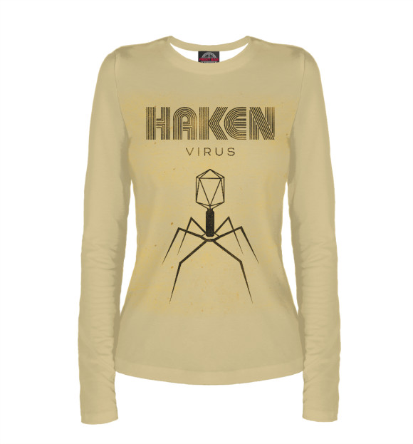 Женский лонгслив с изображением Haken цвета Белый