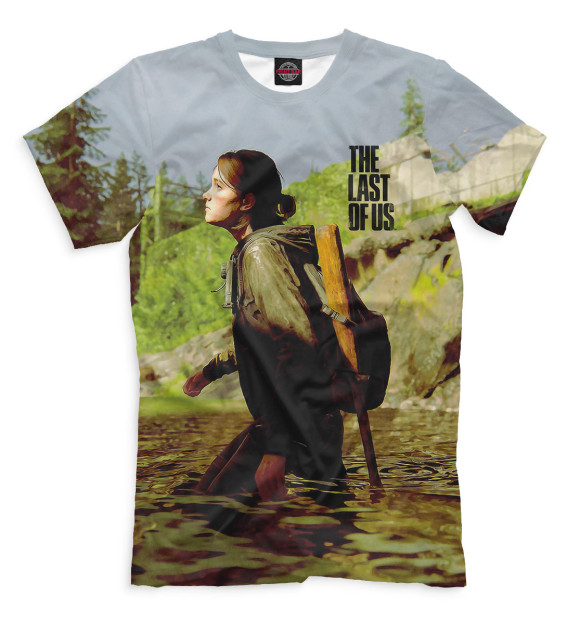 Мужская футболка с изображением Элли The Last of Us цвета Белый