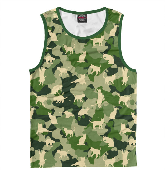 Майка для мальчика с изображением Коты цвета Белый