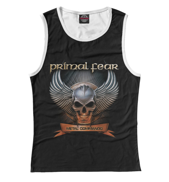 Майка для девочки с изображением Primalfear цвета Белый