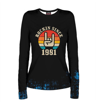 Женский лонгслив Rockin Since 1981 Vintage