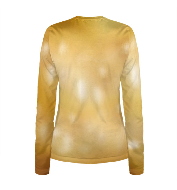 Женский лонгслив с изображением Белый спокойный волк цвета Белый