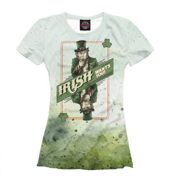Футболка для девочек с изображением Saint Patrick's Day цвета Белый